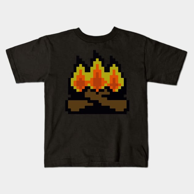 firemaking Kids T-Shirt by Walsu